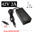 42V 2A Adapter Charger med UL